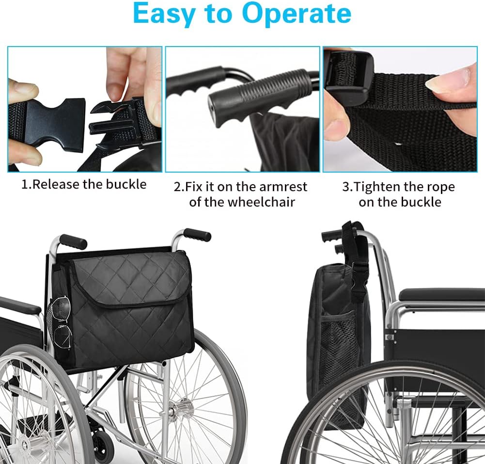 ¿Cómo se fija el bolso a la silla de ruedas de manera segura?